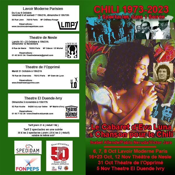 Cabaret Eva Luna et Chanson pour le Chili